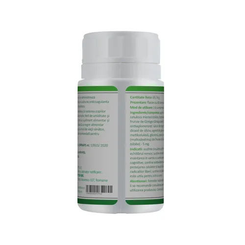う*み様 Butcher ProductS　GINGKO Ginkgo Biloba Extract 60 comprimate | Health Nutrition - Produse