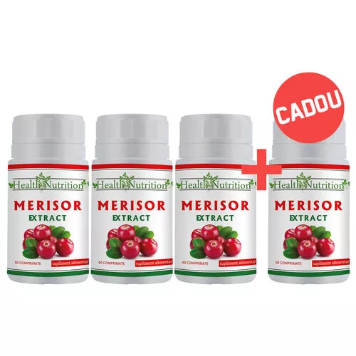 Pachet 3+1 GRATUIT Merișor Extract 60 capsule