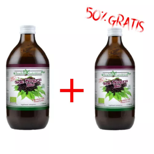 Pachet 1 + 50% GRATIS SOC NEGRU BIO 500 ml 