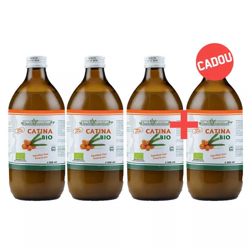 Pachet 3+1 GRATUIT Cătină BIO 100% suc pur