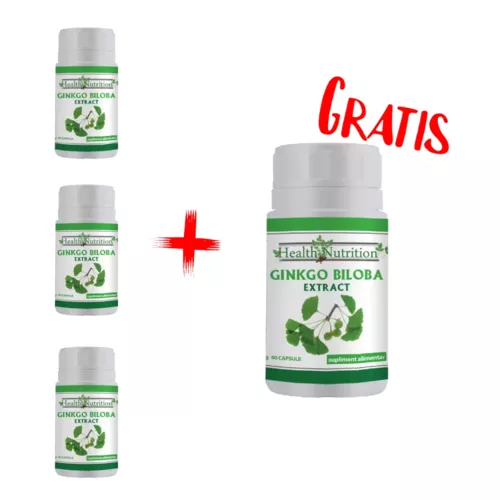 Pachet Ginkgo Biloba Extract 60 tablete 3+1 Gratis 