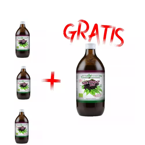 Pachet 3+1 GRATUIT Soc negru BIO 500 ml